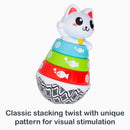 Load image into gallery viewer, Classic stacking twist with unique pattern for visual stimulation with Smart Steps Stack-a-Cat