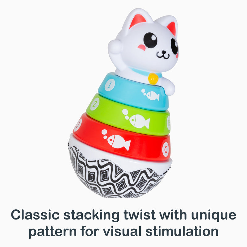 Classic stacking twist with unique pattern for visual stimulation with Smart Steps Stack-a-Cat