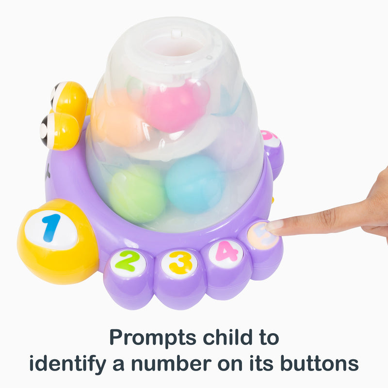 Smart Steps Counting Crab prompts child to identify a number on its buttons