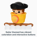 Load image into gallery viewer, Sailer themed has vibrant coloration and interactive buttons on the Smart Steps Smart Ship