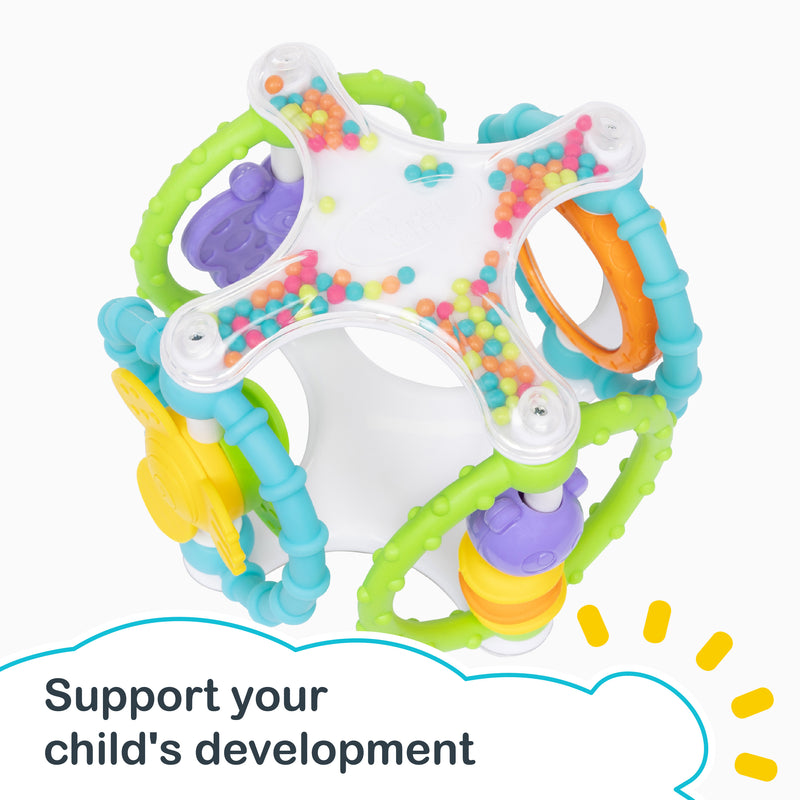 Support your child's development from the Smart Steps Grab N' Spin Rattle and Teether