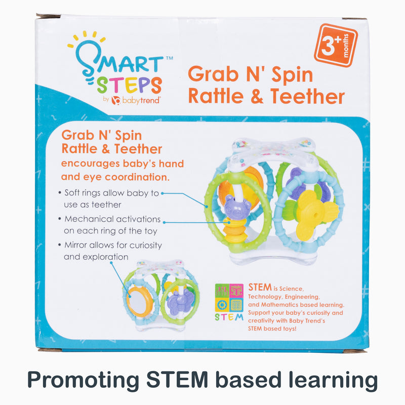 Promoting STEM based learning from the Smart Steps Grab N' Spin Rattle and Teether