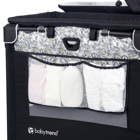 Baby Trend Nursery Den Playard with side diaper storage organizer