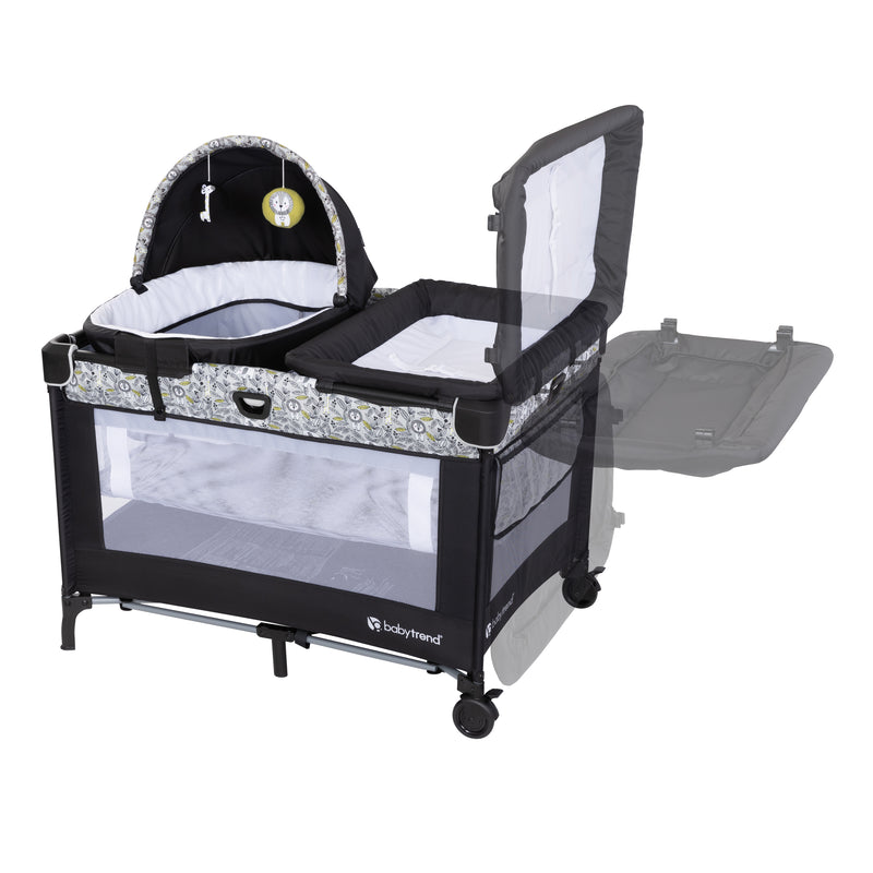 Baby Trend Nursery Den Playard with flip away changing table