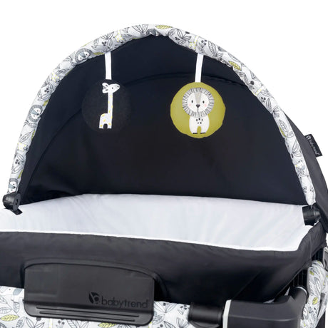 Baby Trend Nursery Den Rocking Cradle with two hanging toy