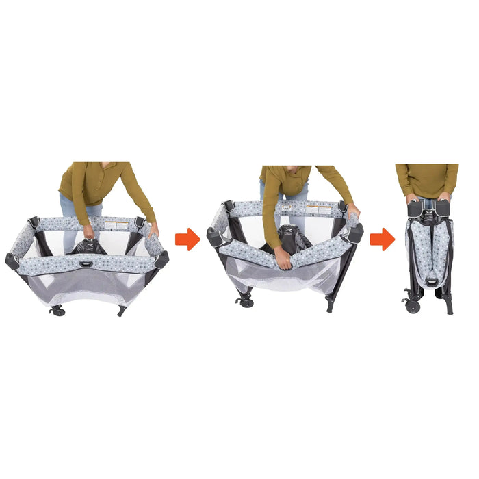 Baby Trend Nursery Den Playard with Snooze Pod and Flip Over Changer