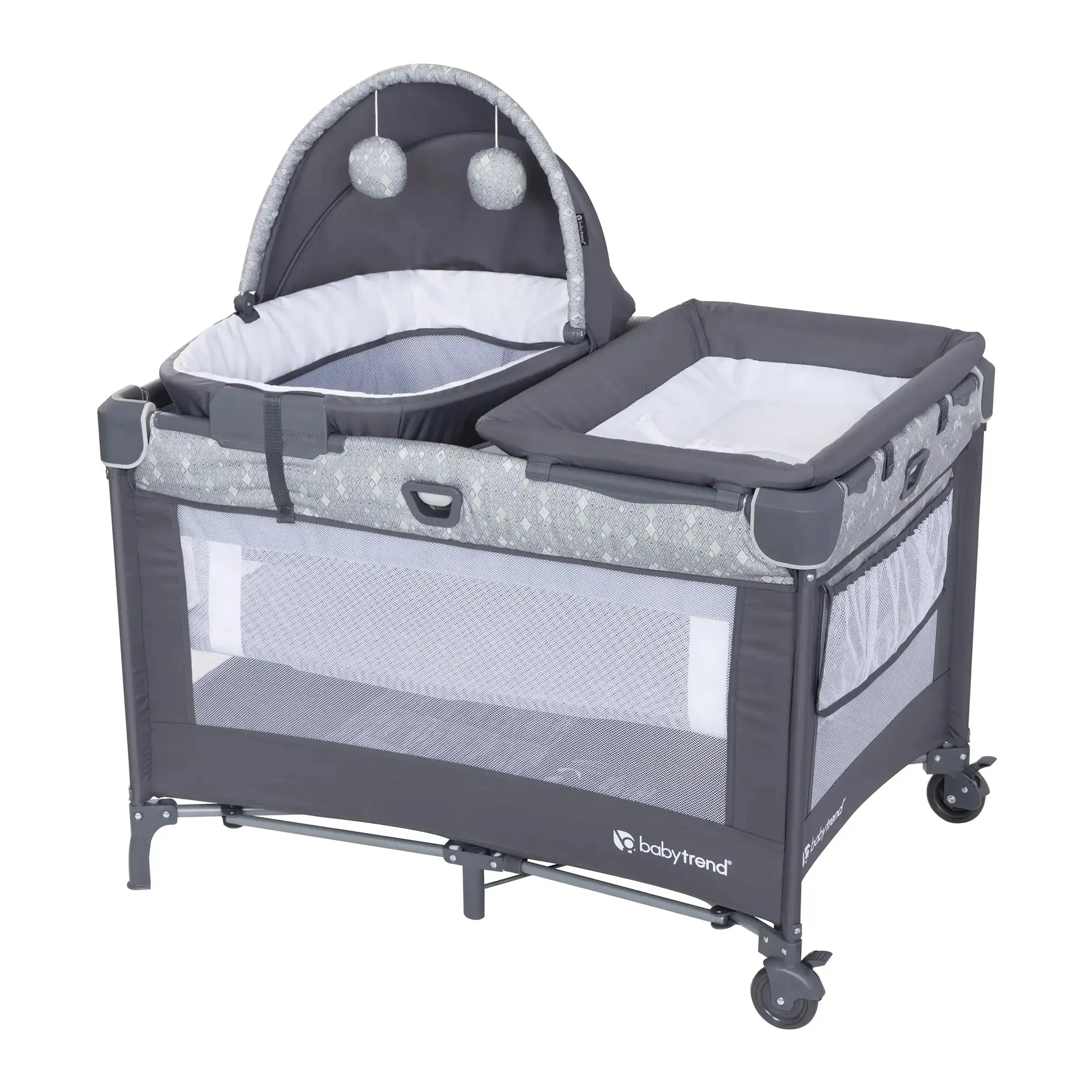 Nursery Suite Playard with Portable Cradle Flip Over Changer in