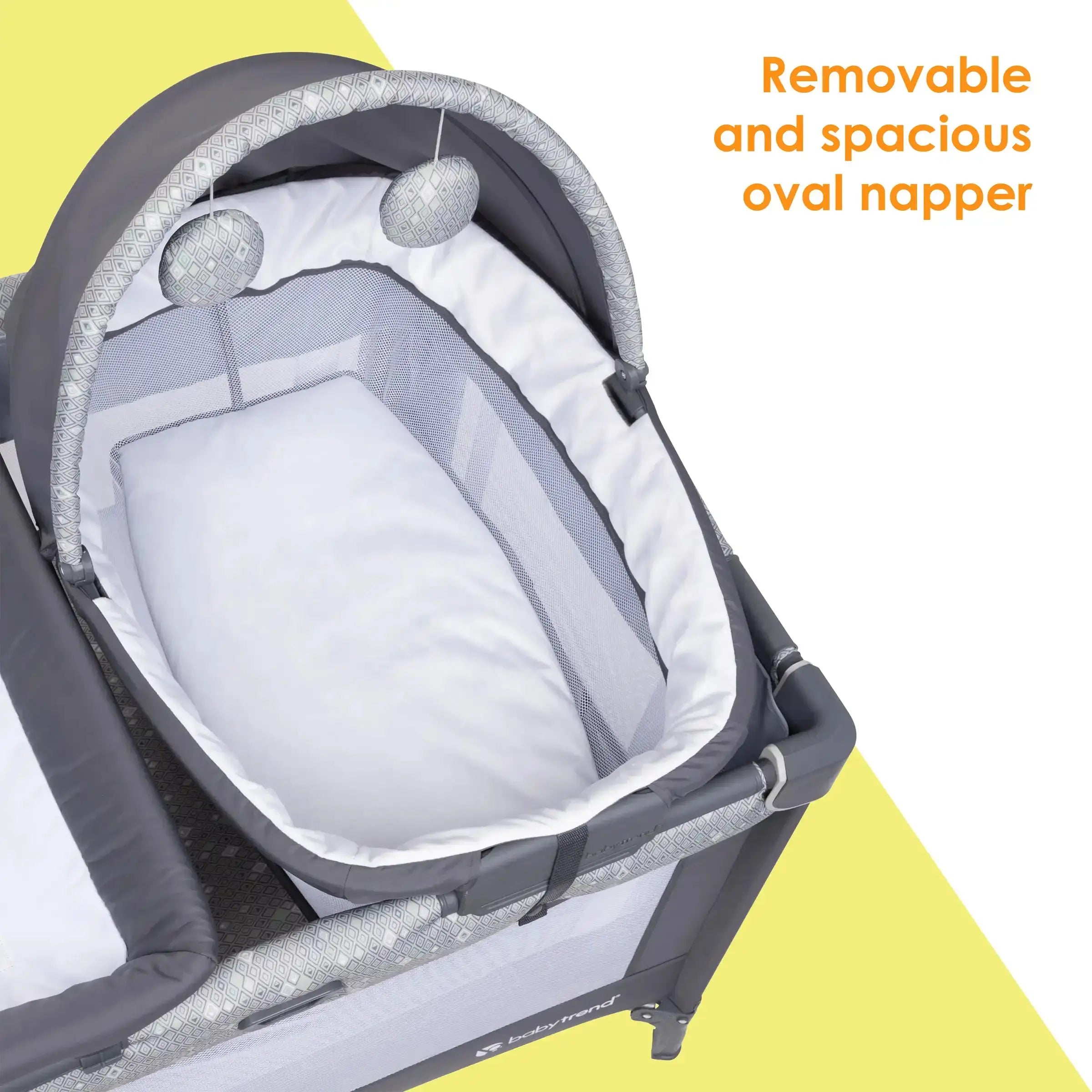 Nursery Suite Playard with Portable Cradle Flip Over Changer in