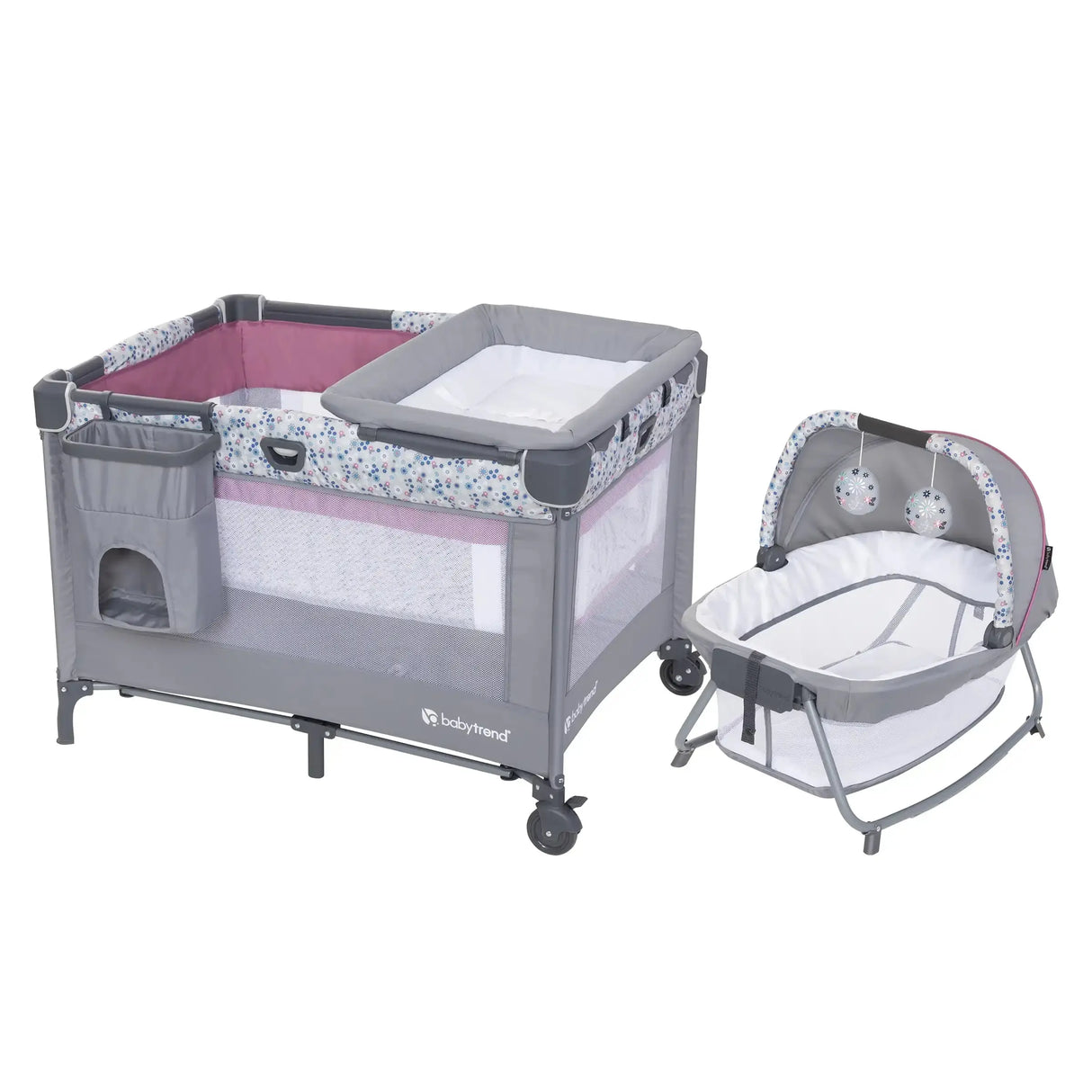 Baby Trend Nursery Den Playard with Rocking Cradle and cradle is removable