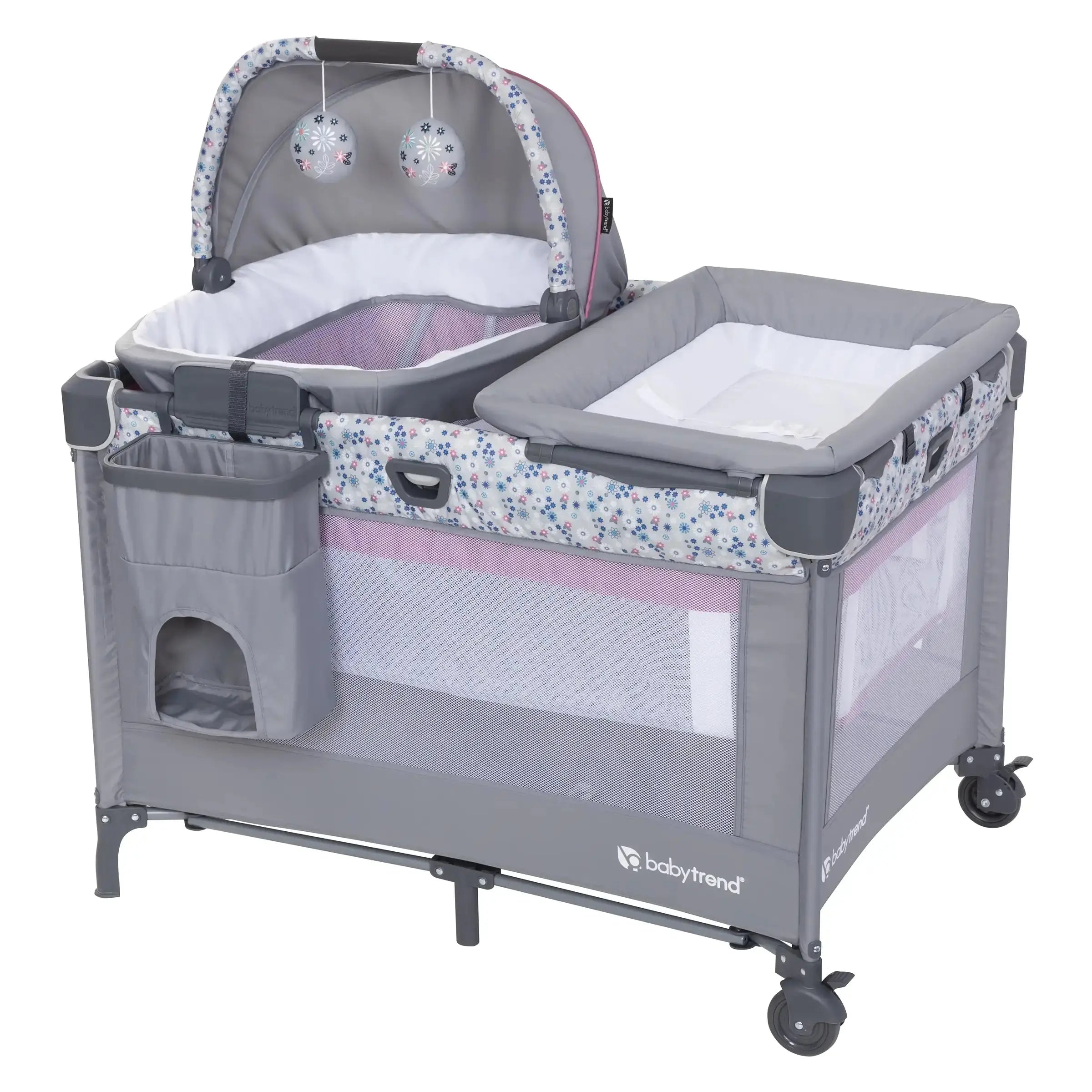 Nursery Den Playard with Rocking Cradle (Baby Bassinet/Crib