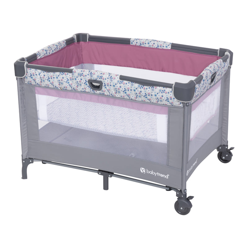 Pink pack and play with bassinet best sale