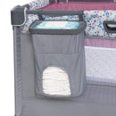 Load image into gallery viewer, Baby Trend Nursery Den Playard with Rocking Cradle has a diaper organizer