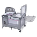 Load image into gallery viewer, Baby Trend Nursery Den Playard with Rocking Cradle has a flip away changing table