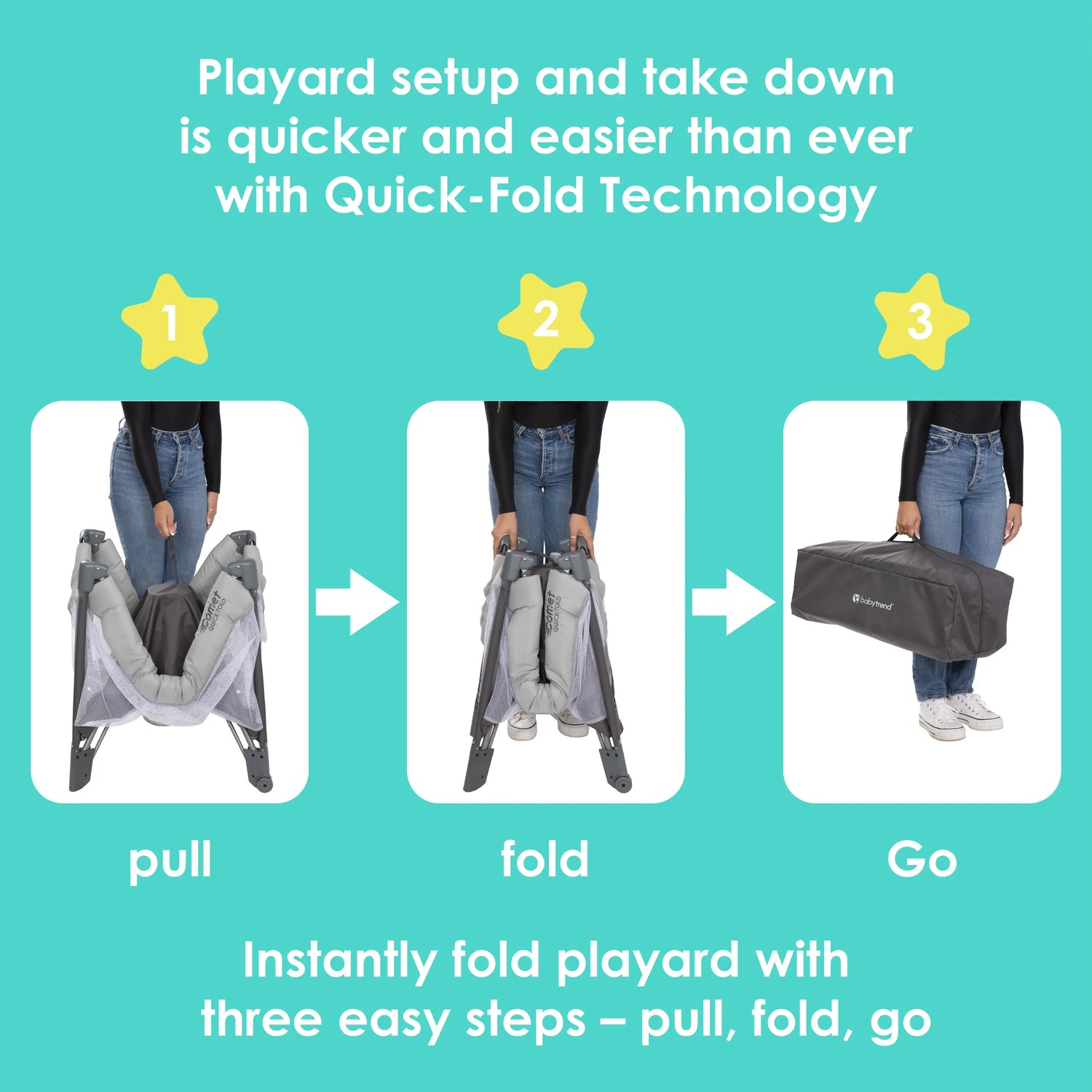 baby trend quick-fold 2-in-1 rocking bassinet Baby Trend Comet Quick-Fold Playard with Hanging Bassinet in Desert Grey