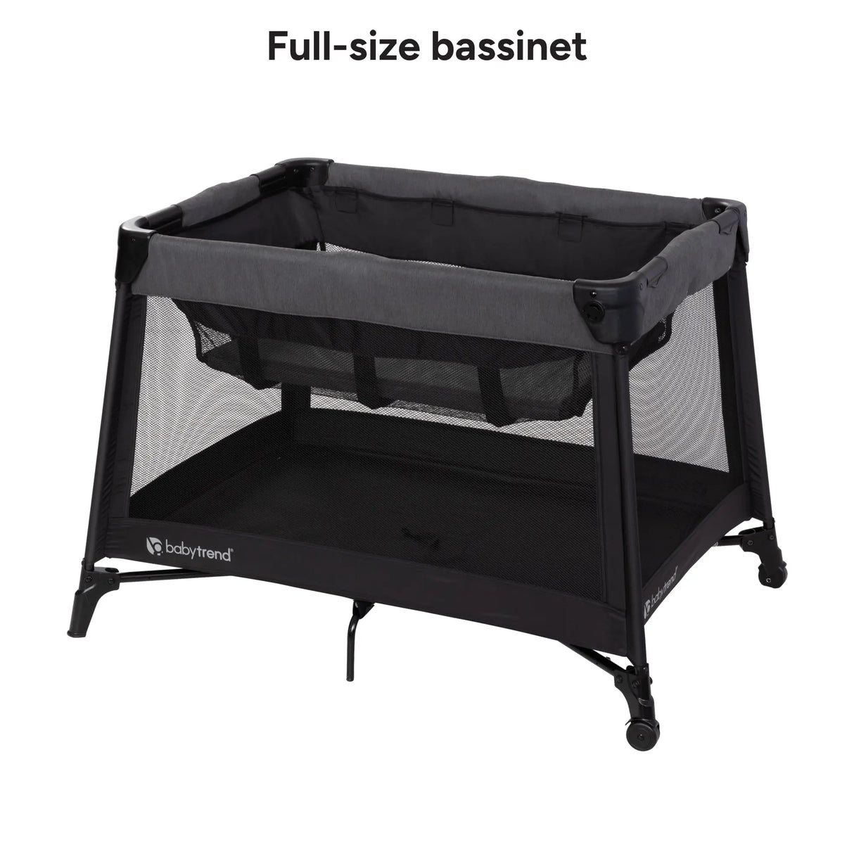 Baby Trend Willow Nursery Center Playard full size bassinet attached