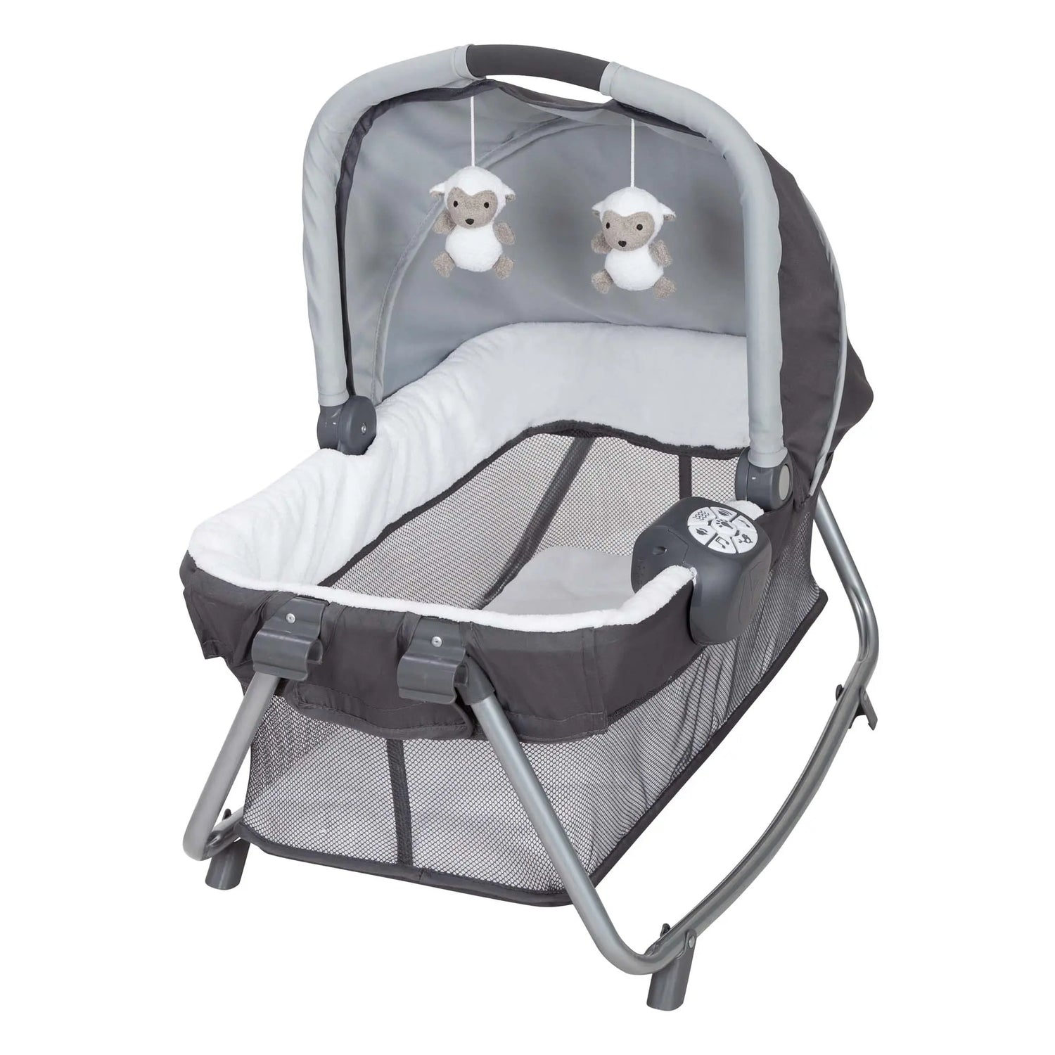 baby trend nursery center playard - animal jubilee - multi-color Baby Trend Nursery Center Travel Crib with Removable Rock-A-Bye Bassinet, Changing Table, Organizer, and Electronic Music Center and Nightlight,