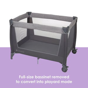 Simply Smart 2.0 Nursery Center Playard with Napper, Changer, Bassinet and Travel Bag in Shale Grey (Walmart Exclusive)