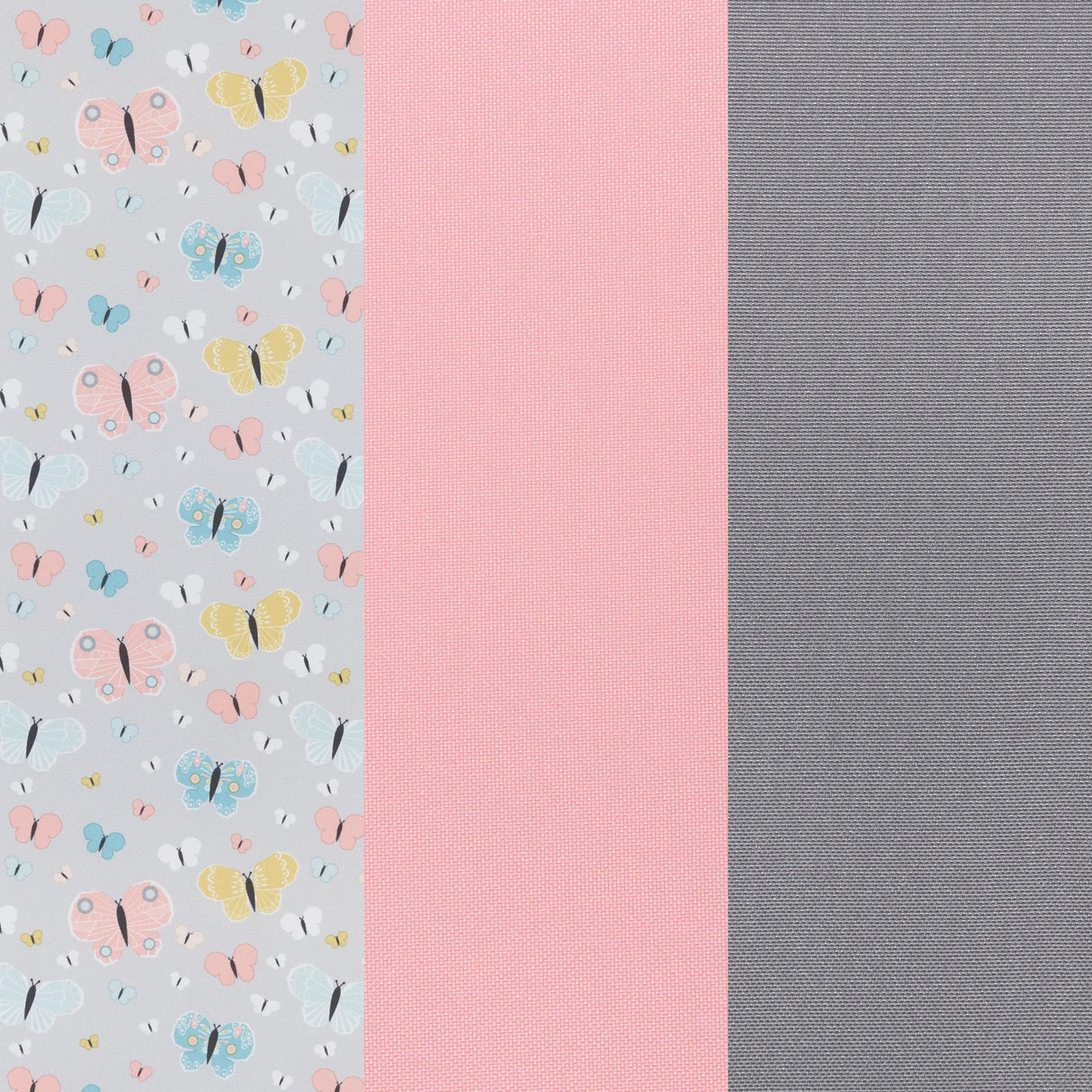Baby Trend EZ Rest Playard butterfly pattern, pink and grey colors fabric