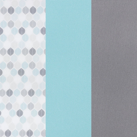 Baby Trend EZ Rest Playard blue teal and grey fabric colors