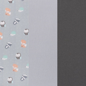 Baby Trend EZ Rest Playard zoo animals pattern and grey fabric 