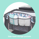 Load image into gallery viewer, Baby Trend Lil' Snooze Deluxe II Nursery Center Playard side mesh storage pockets