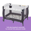 Load image into gallery viewer, Baby Trend Lil' Snooze Deluxe II Nursery Center Playard full size bassinet removed to convert into playard mode