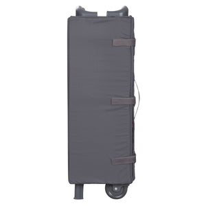 Side view of the Baby Trend Deluxe II Nursery Center Playard folded