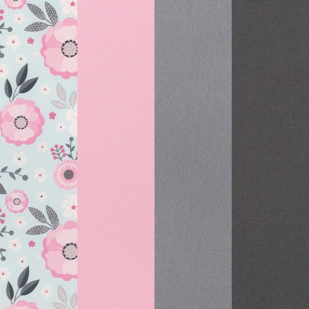 Baby Trend Deluxe II Nursery Center Playard floral pattern, pink and grey fabric color