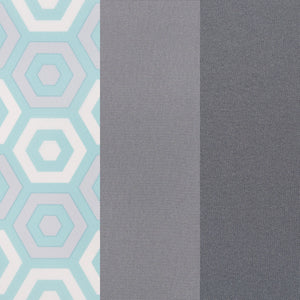 Baby Trend EZ Rest Deluxe Nursery Center hexagon pattern and grey color fashion fabric