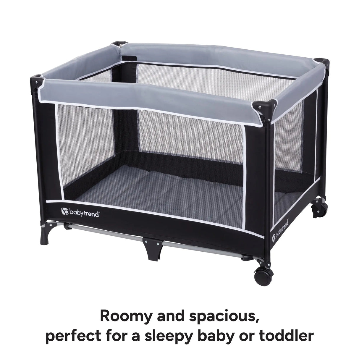 Baby Trend Nursery Center Portable Playard with Bassinet roomy and spacious, perfect for a sleepy baby or toddler 