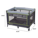 Load image into gallery viewer, Baby Trend Nursery Center Portable Playard with Bassinet product dimensions