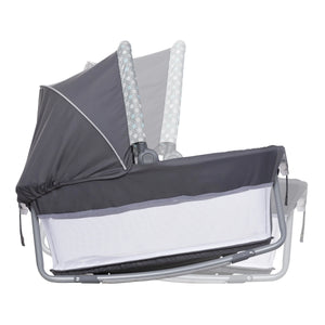 The portable cradle is also a stand alone rocker from the Baby Trend Nursery Den Playard with Rocking Cradle