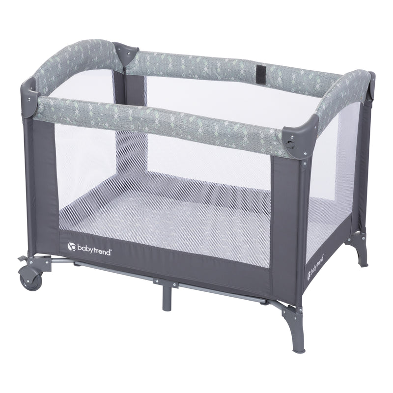 View of the playard mode from the Baby Trend EZ Rest Deluxe Nursery Center Playard