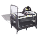 Load image into gallery viewer, Flip away changing table on the Baby Trend Lil' Snooze Deluxe II Nursery Center Playard