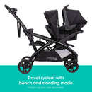 Load image into gallery viewer, Baby Trend Sit N' Stand Double 2.0 Stroller travel system with bench and standing mode