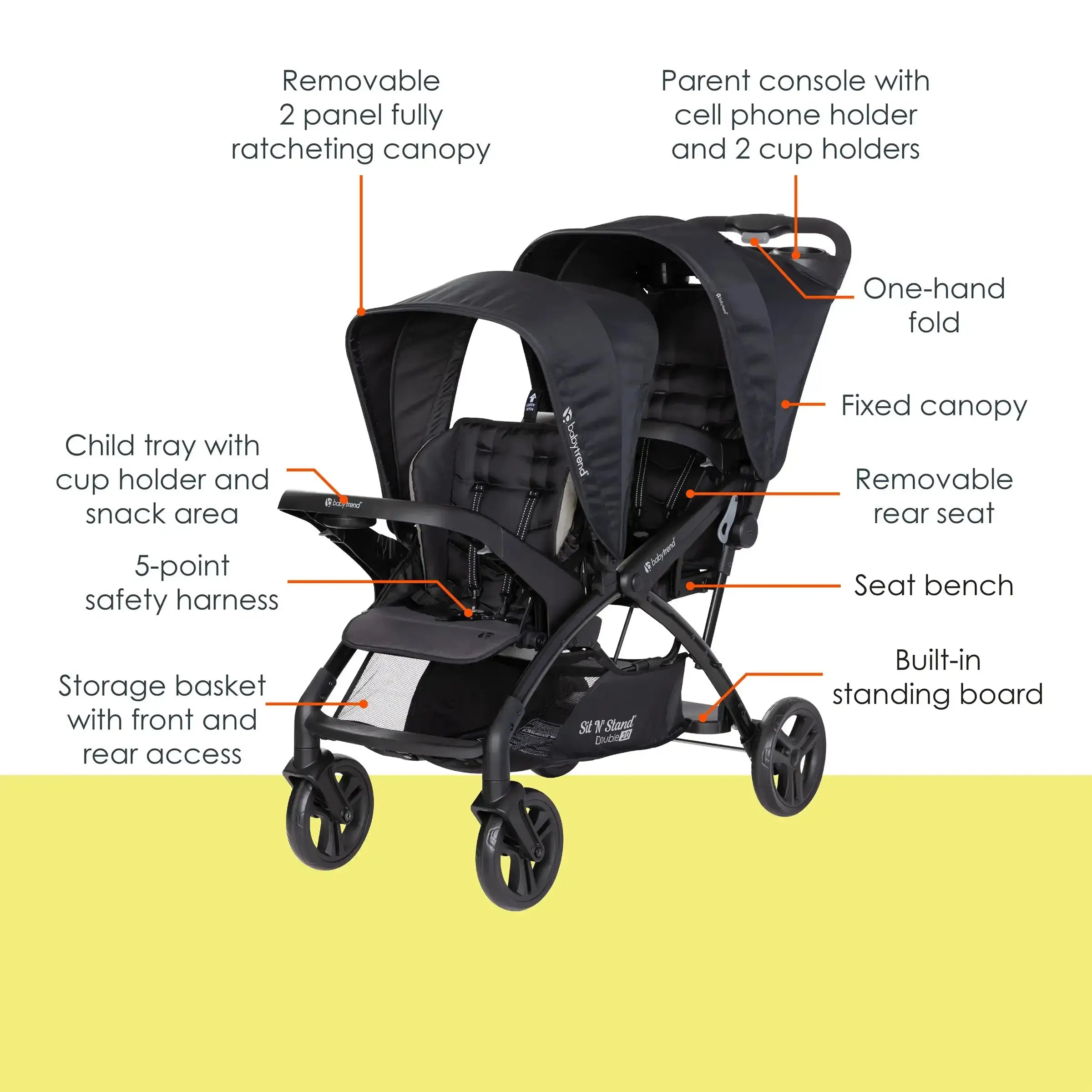 Baby Trend Graco Double Stroller Walmart Snap-N-Go Double Stroller