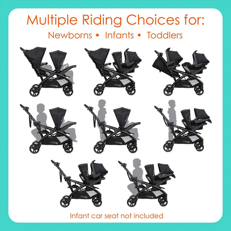 Baby Trend Sit N Stand seating positions for children