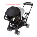 Load image into gallery viewer, Baby Trend Sit N' Stand Ultra Stroller with an infant car seat in front, sold separately