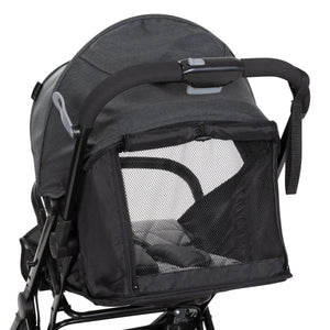 Baby Trend Tango Mini Stroller with mesh window on the back seat of child