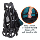 Load image into gallery viewer, Baby Trend Tango Stroller easy and quick center lift to fold design with self standing fold