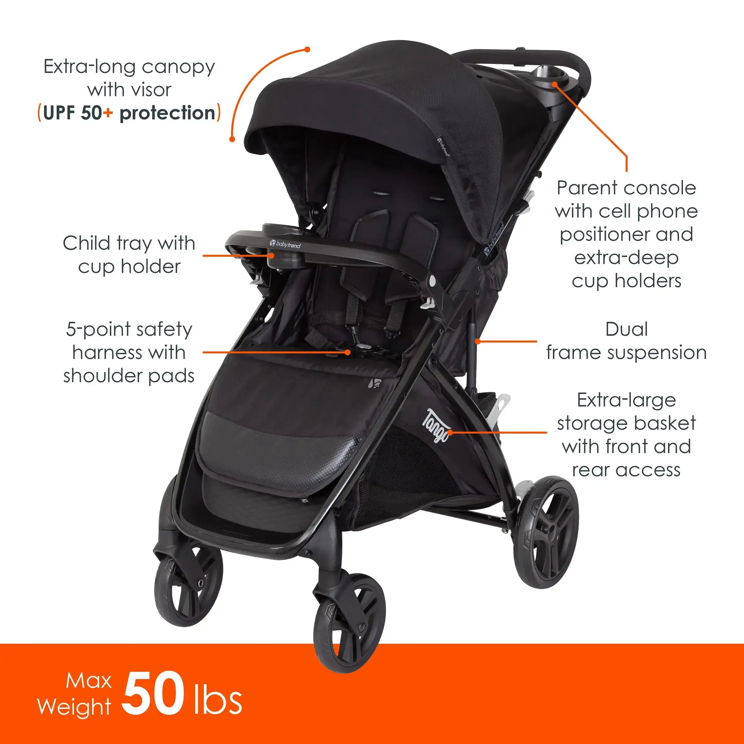 Tango Stroller One-Hand Perfect for Baby/Toddler – Baby Trend