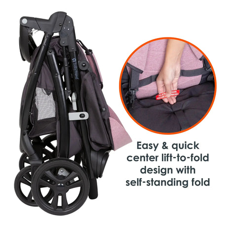 Baby Trend Tango Stroller easy and quick center lift to fold design with self standing fold