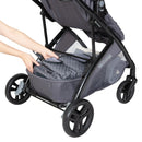 Load image into gallery viewer, Large storage basket with rear access on the Baby Trend Passport Switch Modular Stroller