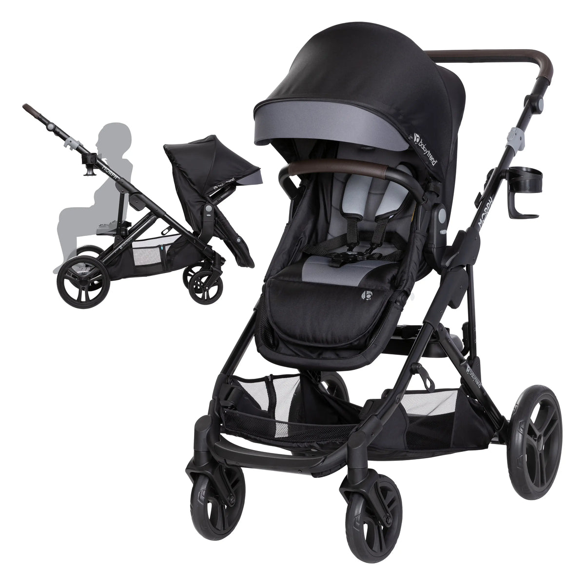 Morph Single to Double Modular Stroller - Front & Rear Modes – Baby Trend
