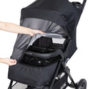 Load image into gallery viewer, The netting is easily removed by a zipper on the Baby Trend Passport Carriage Stroller