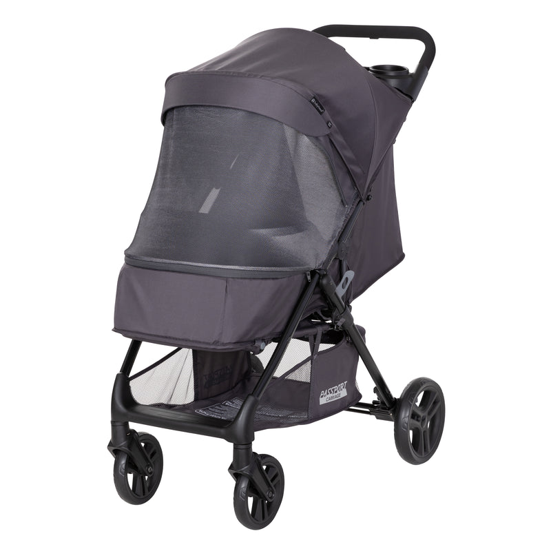 Baby Trend Passport Carriage Stroller with full cover netting on child seat