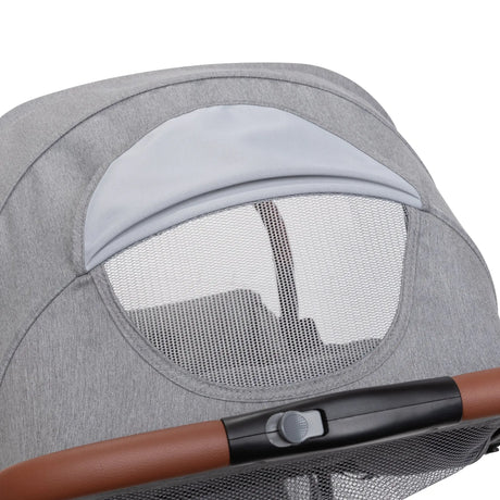 Baby Trend Zenda Compact All-Terrain Stroller canopy has a peek a boo window