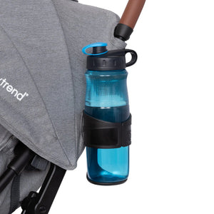Flex cup holder is included with the Side view of the Baby Trend Zenda Compact All-Terrain Stroller 