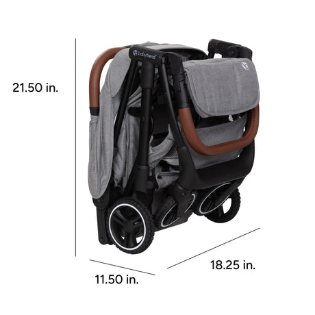 Baby Trend Zenda Compact All-Terrain Stroller folded dimensions