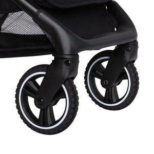 Baby Trend Zenda Compact All-Terrain Stroller has all terrain tire wheels